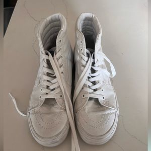 White High Top Vans- Sz 8.5! Well loved!